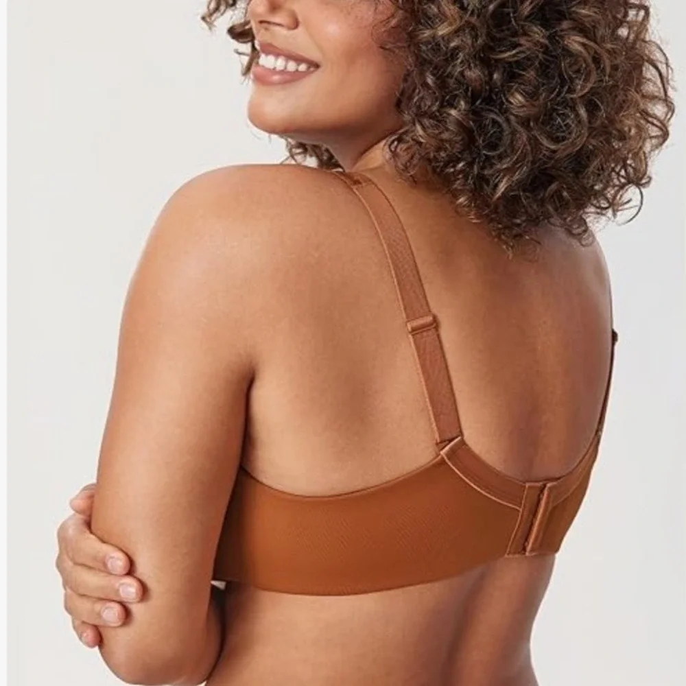 DELIMIRA Women Balconette Bra Terracotta Brown Underwire Seamless 44E NWOT - Picture 3 of 9